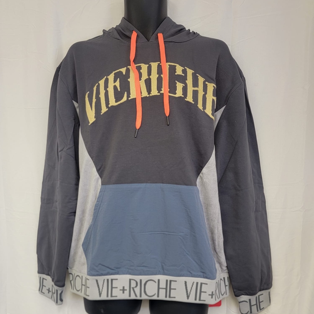 VIE±RICHE/Men's Colorblock Hoodie - Gray/Size L/MSRP$98.00/NWT